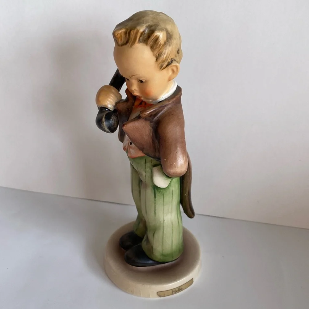 Goebel M.I.Hummel #124/0 Hello Boy on Phone Figurine 5 3/4" W Germany Vintae - Picture 8 of 9